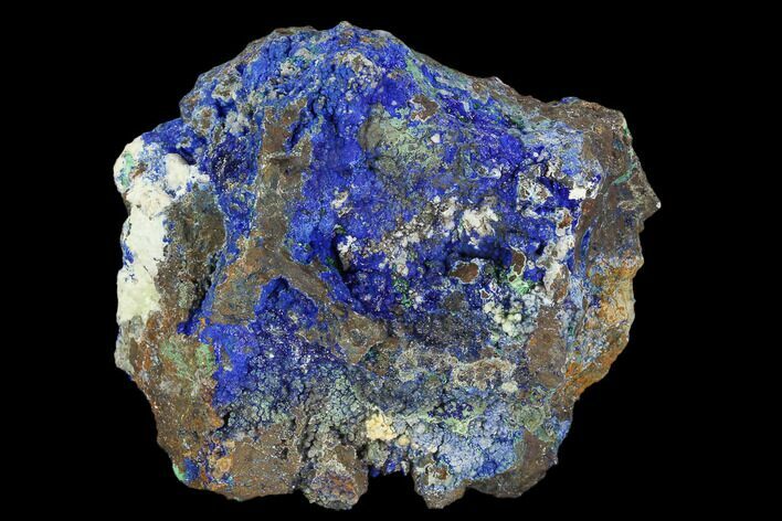 Sparkling Azurite and Malachite Crystal Cluster - Morocco #128170